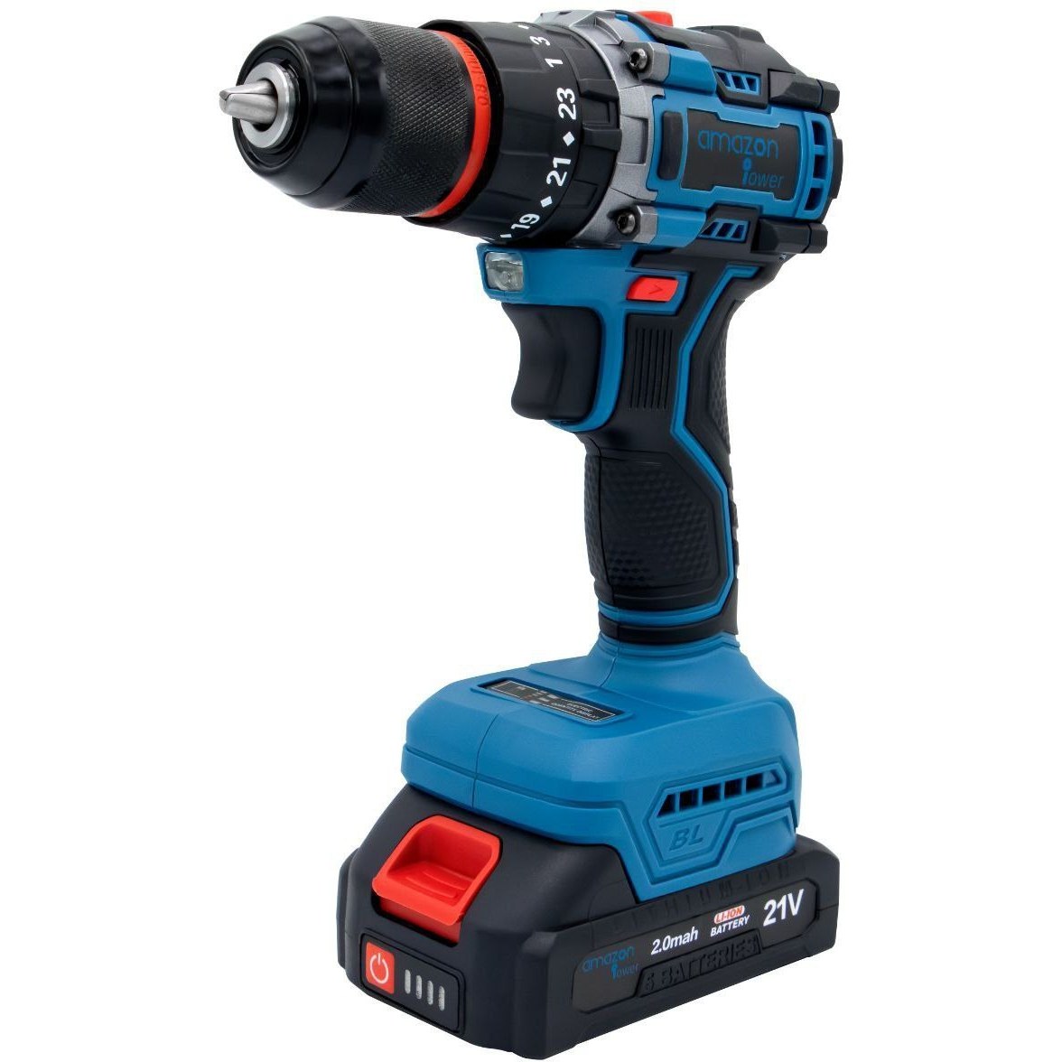 دریل شارژی آمازون مدل BL-21V با سه نظام فلزی